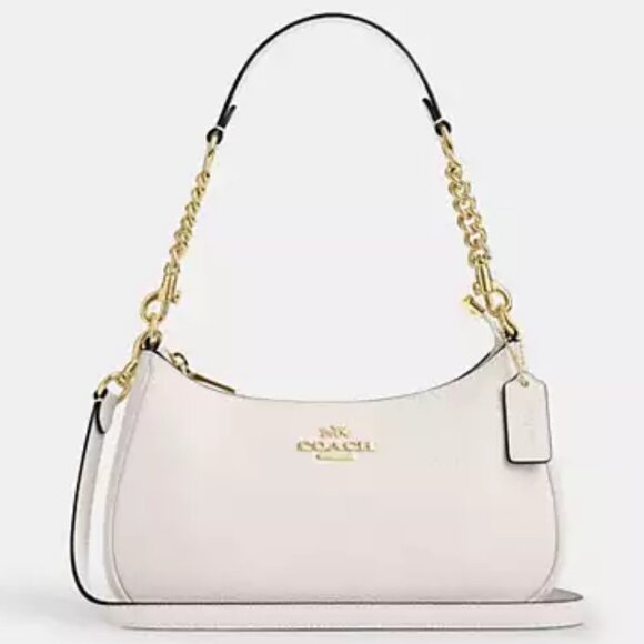 Coach Handbags - Coach Teri Shoulder Bag Pebble Leather Chalk CV934